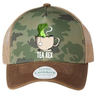 Tea Rex Funny T Rex Dinosaur Joke Pun Tyrannosaurus Legacy Tie Dye Trucker Hat