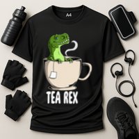 Tea Rex Funny T Rex Dinosaur Joke Pun Tyrannosaurus Cooling Performance Crew T-Shirt