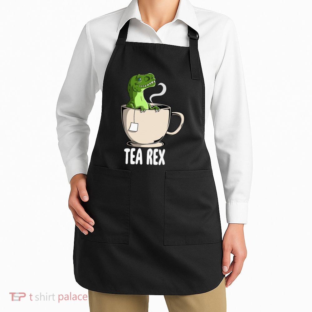 Tea Rex Funny T Rex Dinosaur Joke Pun Tyrannosaurus Apron