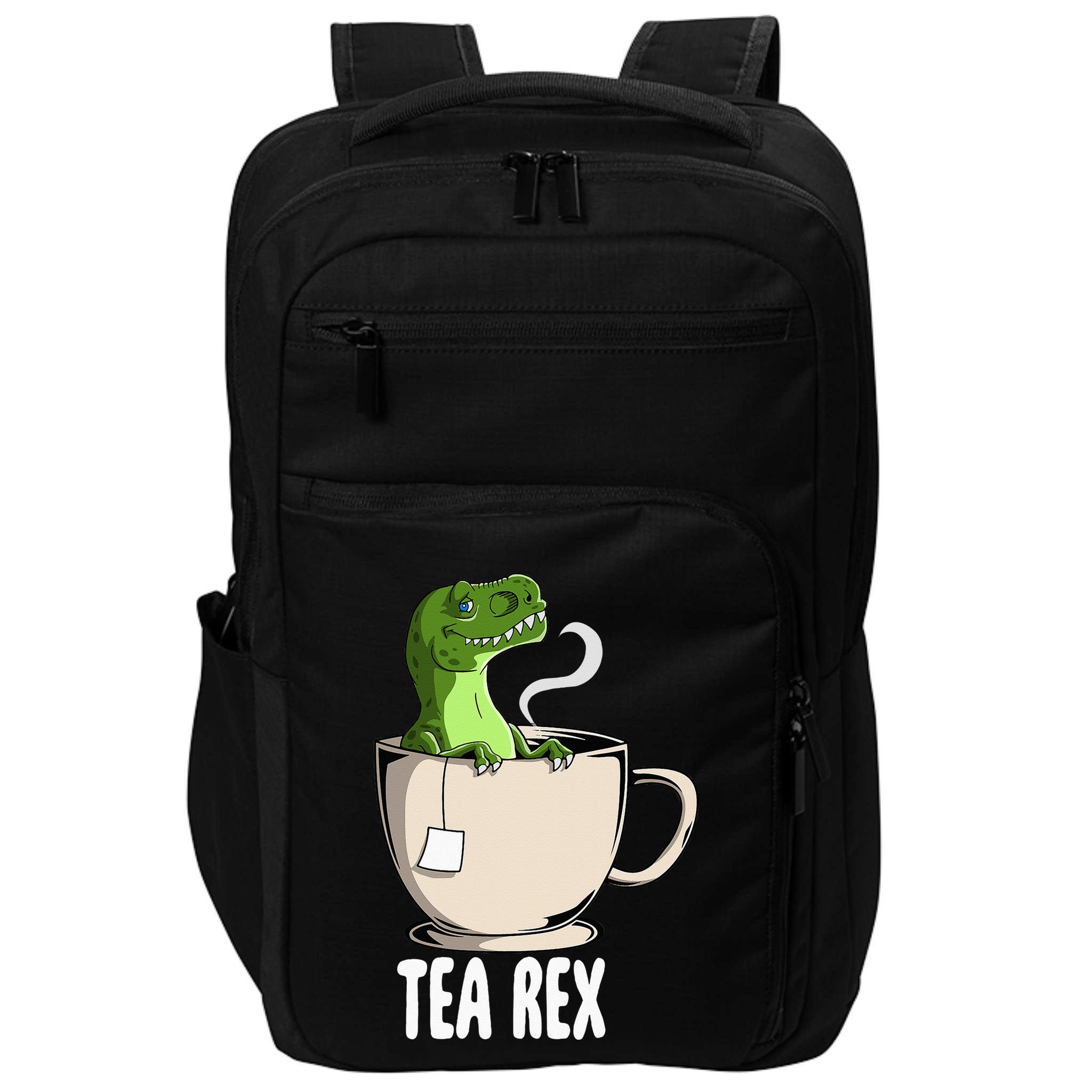 Tea Rex Funny T Rex Dinosaur Joke Pun Tyrannosaurus Impact Tech Backpack