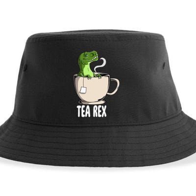 Tea Rex Funny T Rex Dinosaur Joke Pun Tyrannosaurus Sustainable Bucket Hat