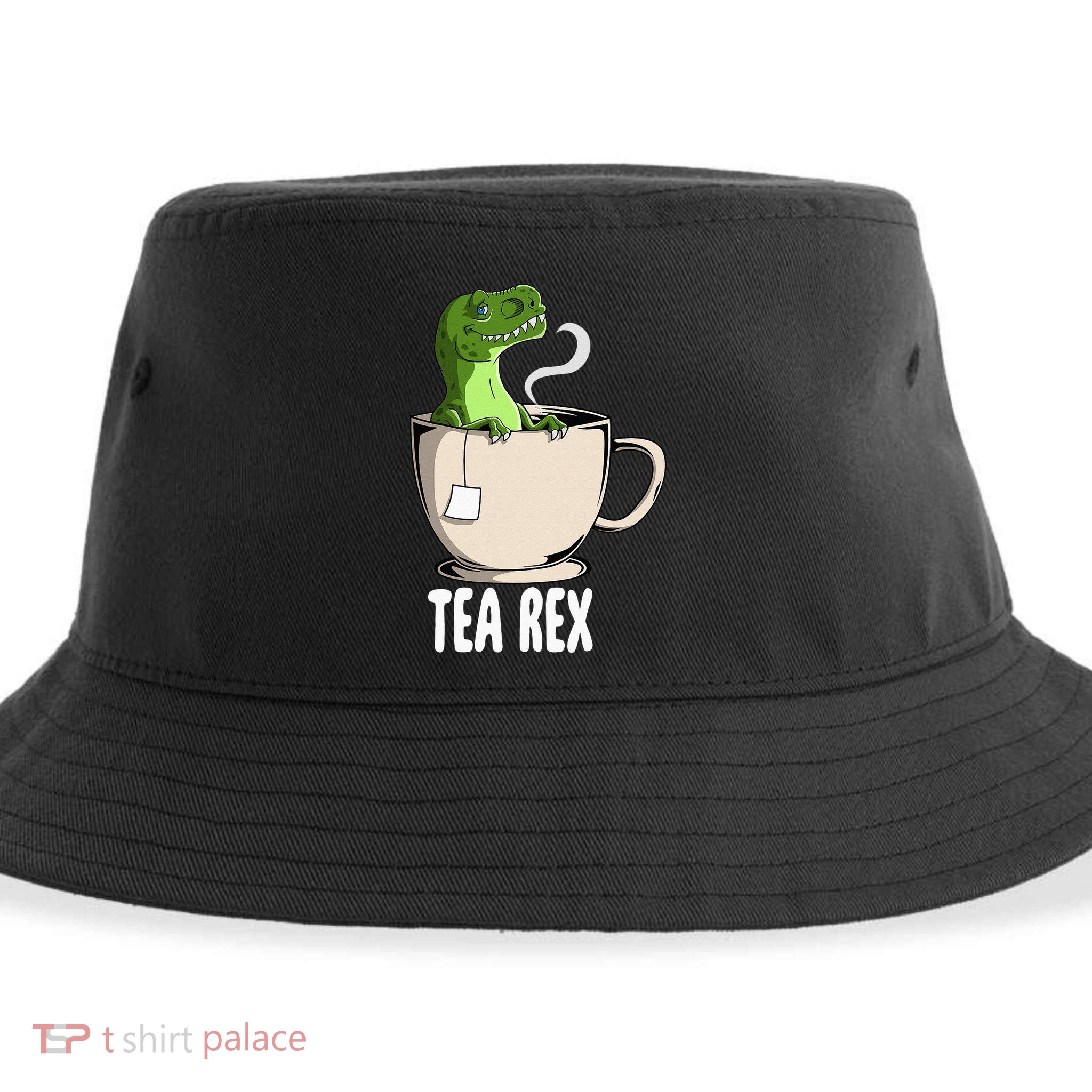 Tea Rex Funny T Rex Dinosaur Joke Pun Tyrannosaurus Sustainable Bucket Hat