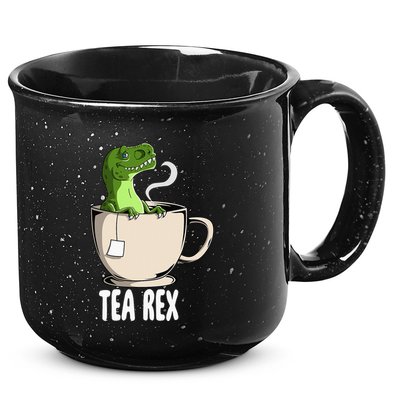 Tea Rex Funny T Rex Dinosaur Joke Pun Tyrannosaurus 15oz Campfire Ceramic Mug