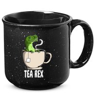 Tea Rex Funny T Rex Dinosaur Joke Pun Tyrannosaurus 15oz Campfire Ceramic Mug