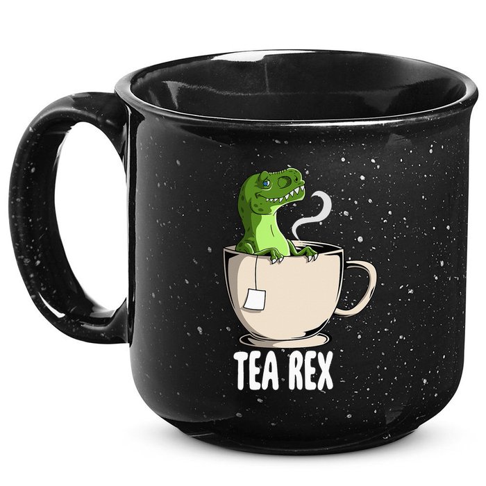 Tea Rex Funny T Rex Dinosaur Joke Pun Tyrannosaurus 15oz Campfire Ceramic Mug
