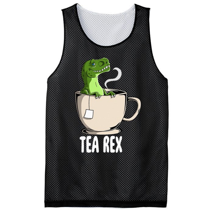 Tea Rex Funny T Rex Dinosaur Joke Pun Tyrannosaurus Mesh Reversible Basketball Jersey Tank