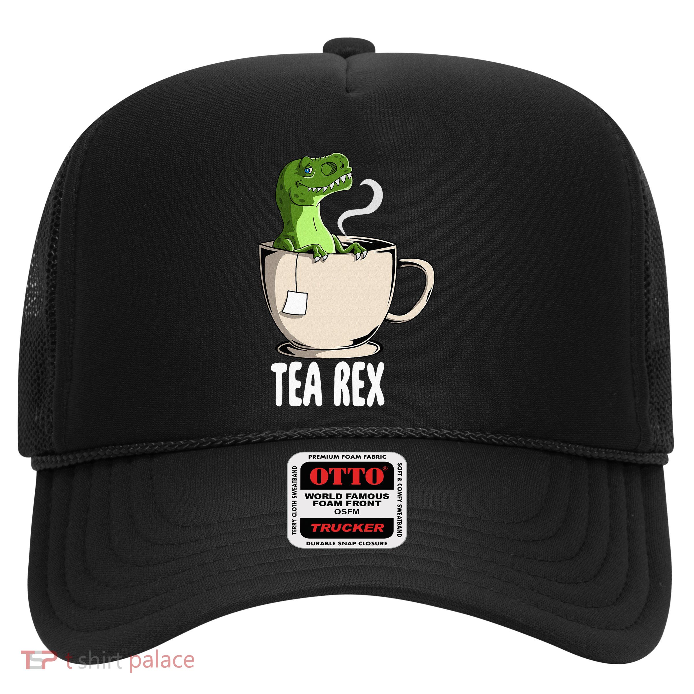 Tea Rex Funny T Rex Dinosaur Joke Pun Tyrannosaurus Trucker Hat