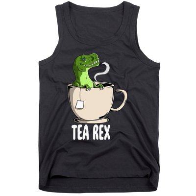 Tea Rex Funny T Rex Dinosaur Joke Pun Tyrannosaurus Tank Top