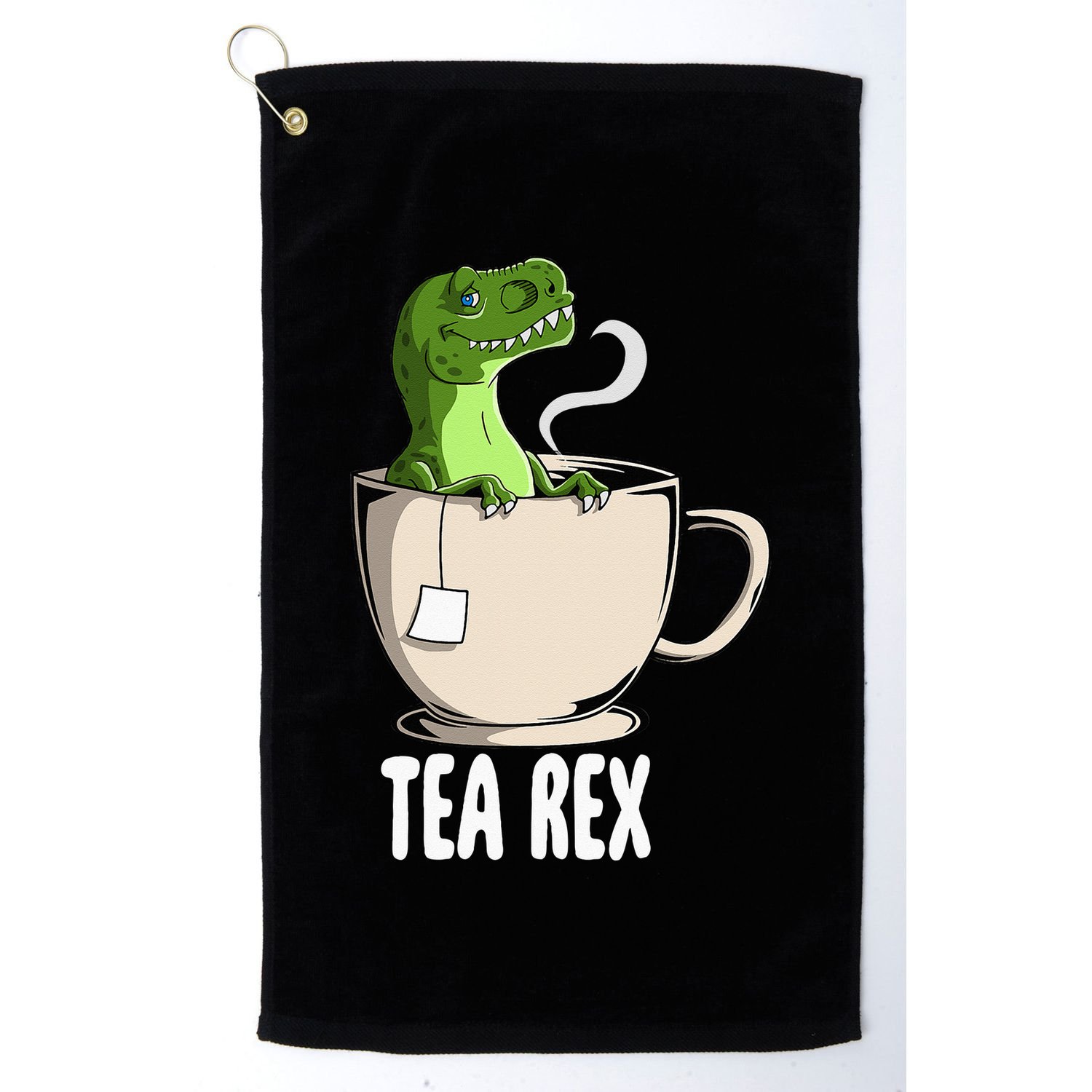 Tea Rex Funny T Rex Dinosaur Joke Pun Tyrannosaurus Golf Towel