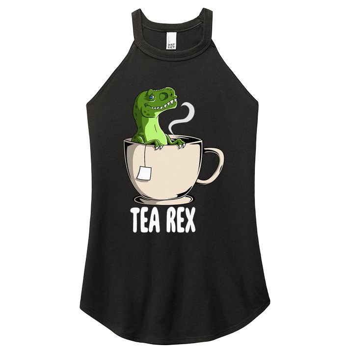 Tea Rex Funny T Rex Dinosaur Joke Pun Tyrannosaurus Women's Perfect Tri Rocker Tank