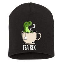 Tea Rex Funny T Rex Dinosaur Joke Pun Tyrannosaurus Short Acrylic Beanie