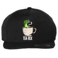 Tea Rex Funny T Rex Dinosaur Joke Pun Tyrannosaurus Wool Snapback Cap