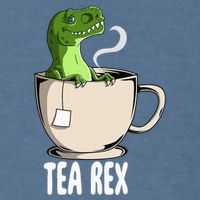 Tea Rex Funny T Rex Dinosaur Joke Pun Tyrannosaurus Garment-Dyed Sweatshirt
