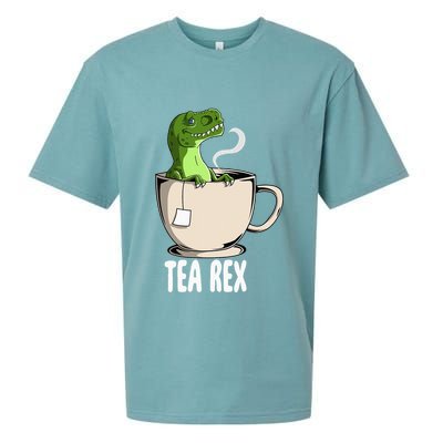 Tea Rex Funny T Rex Dinosaur Joke Pun Tyrannosaurus Sueded Cloud Jersey T-Shirt