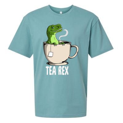 Tea Rex Funny T Rex Dinosaur Joke Pun Tyrannosaurus Sueded Cloud Jersey T-Shirt