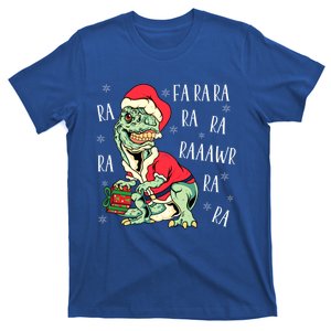 T Rex Fa Ra Ra Ra Ra Rawr Christmas Dinosaur Santa Rex Boys Cute Gift T-Shirt