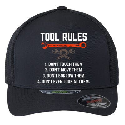 Tool Rules Funny Meme Mechanic Auto Repair Flexfit Unipanel Trucker Cap
