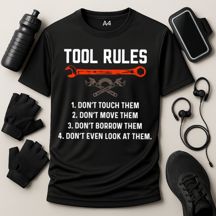 Tool Rules Funny Meme Mechanic Auto Repair Performance Shirt