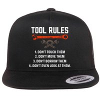 Tool Rules Funny Meme Mechanic Auto Repair Flat Bill Trucker Hat