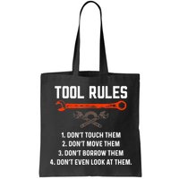 Tool Rules Funny Meme Mechanic Auto Repair Bag