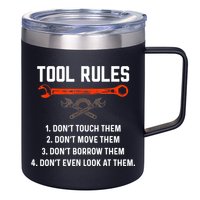 Tool Rules Funny Meme Mechanic Auto Repair 12oz Stainless Steel Coffee Mug