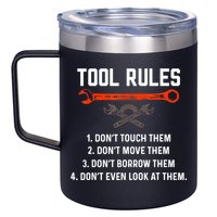 Tool Rules Funny Meme Mechanic Auto Repair 12oz Stainless Steel Coffee Mug