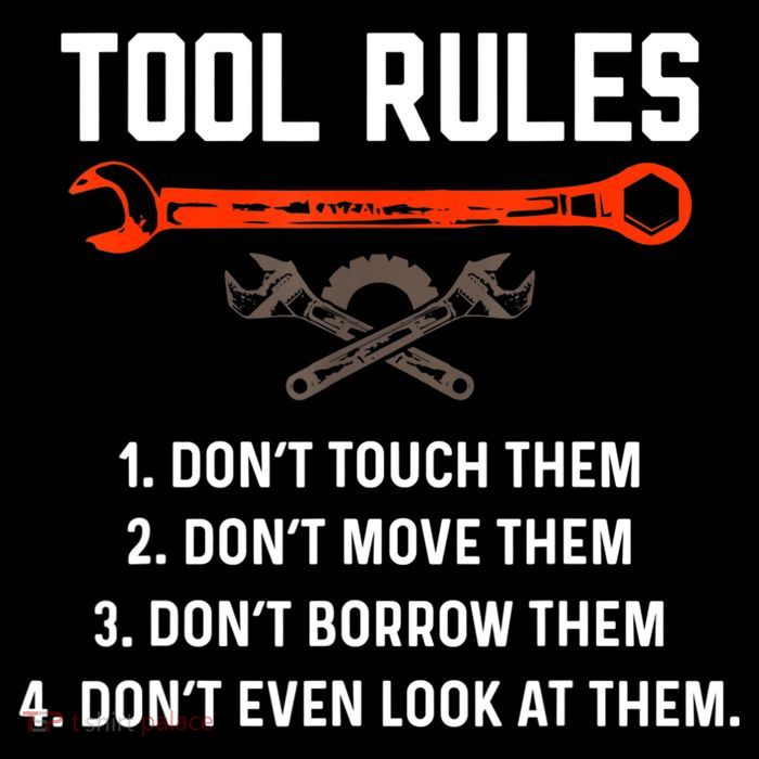 Tool Rules Funny Meme Mechanic Auto Repair Poster