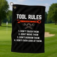 Tool Rules Funny Meme Mechanic Auto Repair Golf Towel