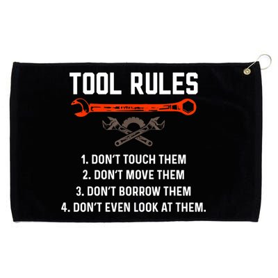 Tool Rules Funny Meme Mechanic Auto Repair Grommeted Golf Towel