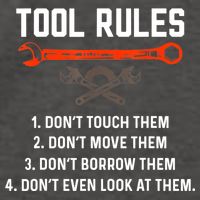 Tool Rules Funny Meme Mechanic Auto Repair Vector Backpack