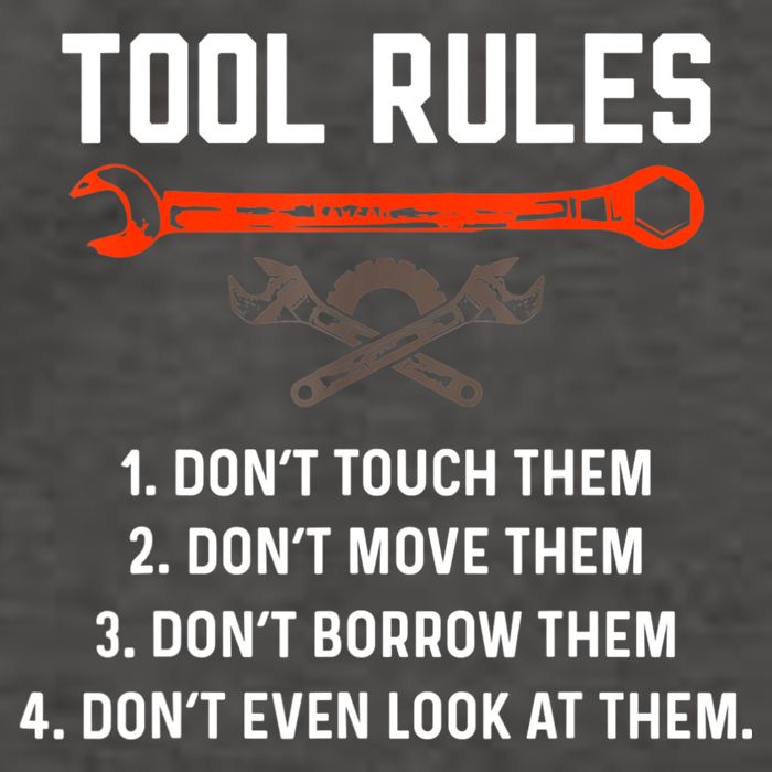 Tool Rules Funny Meme Mechanic Auto Repair Vector Backpack