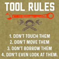 Tool Rules Funny Meme Mechanic Auto Repair Garment-Dyed Women's Muscle Tee