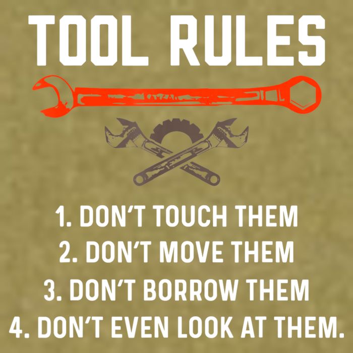 Tool Rules Funny Meme Mechanic Auto Repair Garment-Dyed Women's Muscle Tee