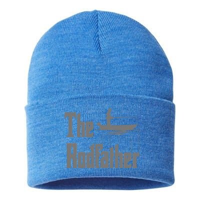 The Rod Father Funny Quote For Fisher Gift Sustainable Knit Beanie