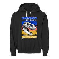 T Rex Fossil Hunter Jawsome Garment-Dyed Fleece Hoodie