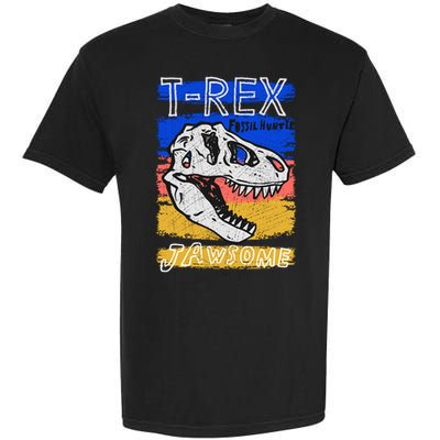 T Rex Fossil Hunter Jawsome Garment-Dyed Heavyweight T-Shirt