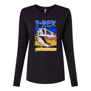 T Rex Fossil Hunter Jawsome Womens Cotton Relaxed Long Sleeve T-Shirt