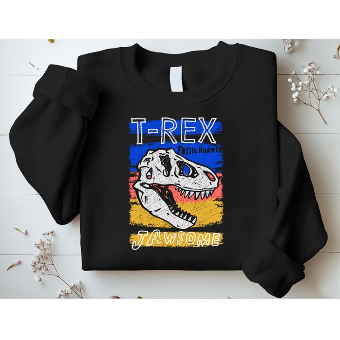 T Rex Fossil Hunter Jawsome Sweatshirt