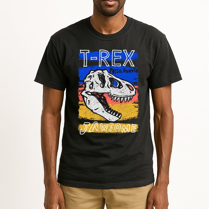 T Rex Fossil Hunter Jawsome Tall T-Shirt