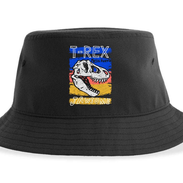 T Rex Fossil Hunter Jawsome Sustainable Bucket Hat