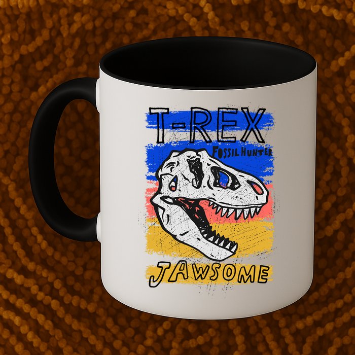 T Rex Fossil Hunter Jawsome Mug