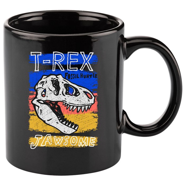 T Rex Fossil Hunter Jawsome 11oz C Handle Ceramic Mug