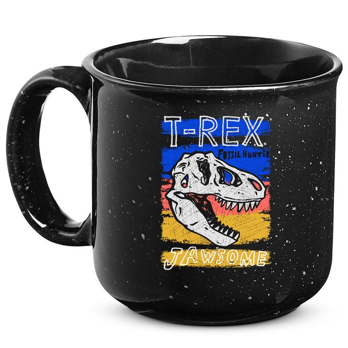 T Rex Fossil Hunter Jawsome 15oz Campfire Ceramic Mug