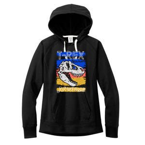 T Rex Fossil Hunter Jawsome Women's Fleece Hoodie