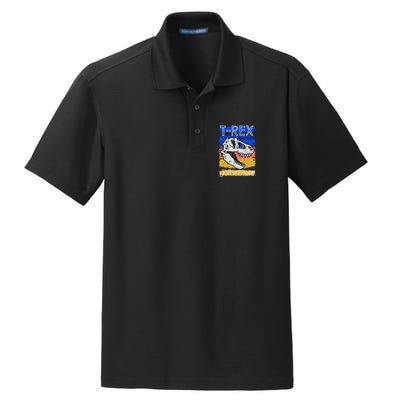 T Rex Fossil Hunter Jawsome Dry Zone Grid Polo
