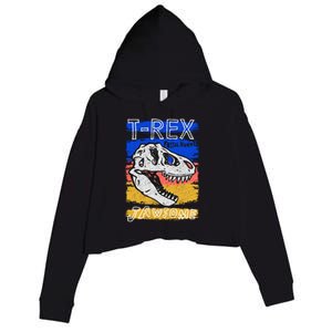 T Rex Fossil Hunter Jawsome Crop Fleece Hoodie