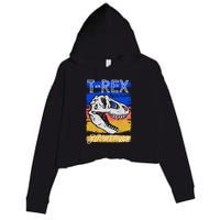 T Rex Fossil Hunter Jawsome Crop Fleece Hoodie