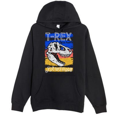 T Rex Fossil Hunter Jawsome Premium Pullover Hoodie