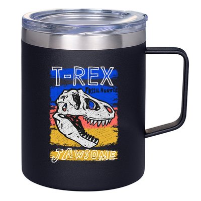 T Rex Fossil Hunter Jawsome 12oz Stainless Steel Coffee Mug