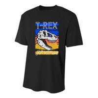 T Rex Fossil Hunter Jawsome Youth Performance Sprint T-Shirt